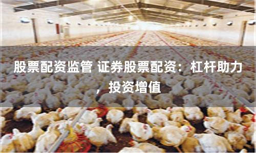 股票配资监管 证券股票配资：杠杆助力，投资增值